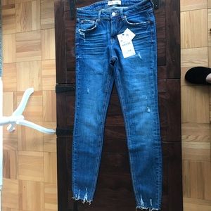 NWT Zara blue skinny jeans